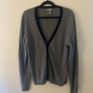 Grey Cardigan with Black Lining